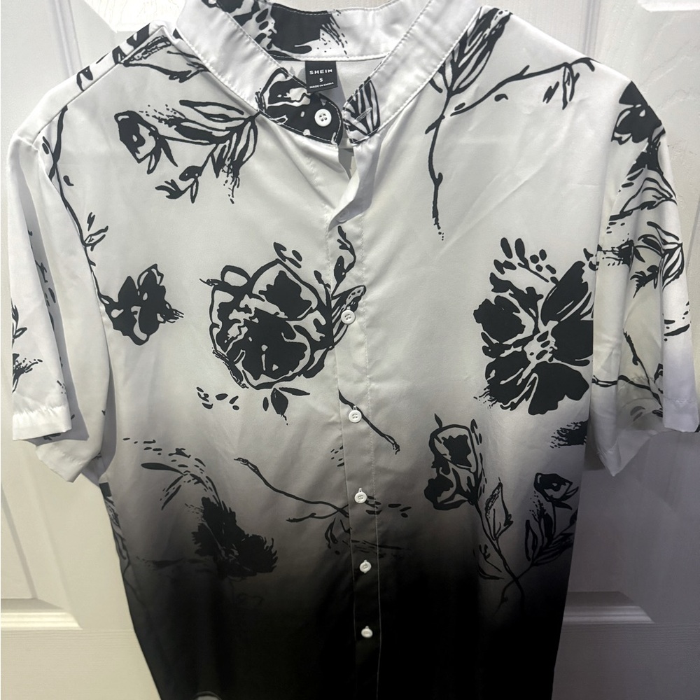 Flower Designed Button Down